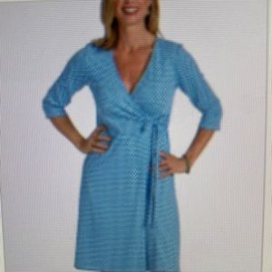 NWT Women’s Fresh Produce Blue Ovals Wrap Dress XL